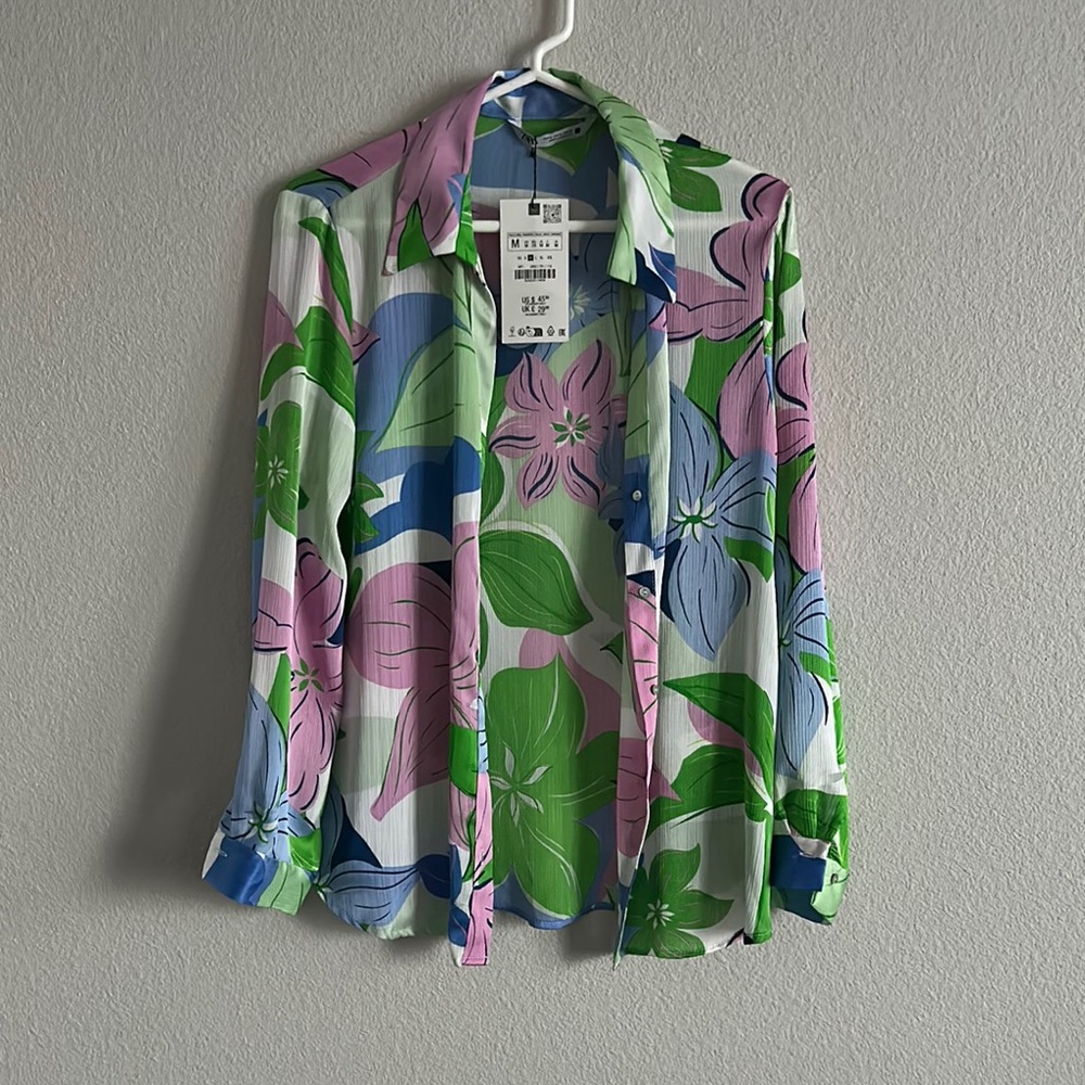 Zara Multicolor Floral Shirt